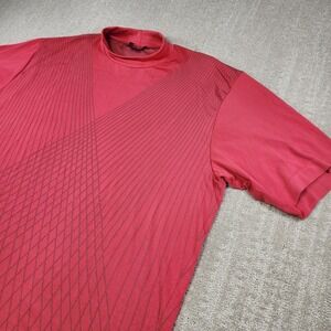Vintage Nike Tiger Woods Shirt Men XXL Mock‎ Neck Golf Red TW Sunday Performance